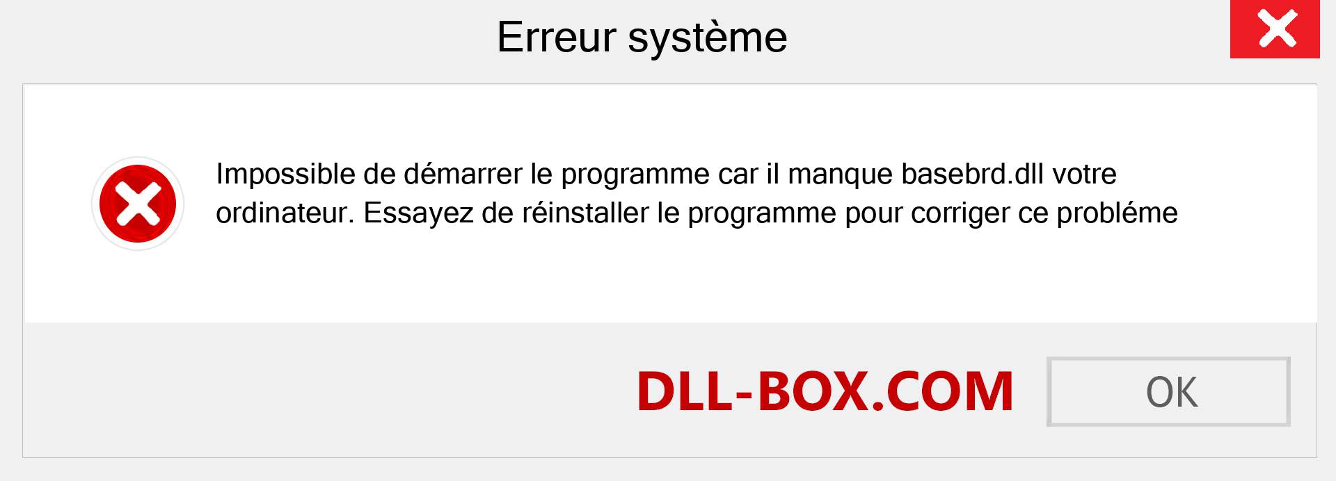 Le fichier basebrd.dll est manquant ?. Télécharger pour Windows 7, 8, 10 - Correction de l'erreur manquante basebrd dll sur Windows, photos, images